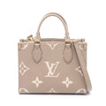 Louis Vuitton Handbag On The Go PM Bicolor 2-Way Cles Leather