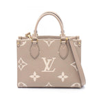Louis Vuitton Handbag On The Go PM Bicolor 2-Way Cles Leather