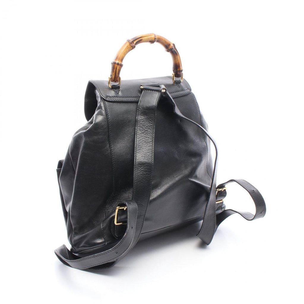 Gucci Backpack Bamboo 003 Black Leather — view 2