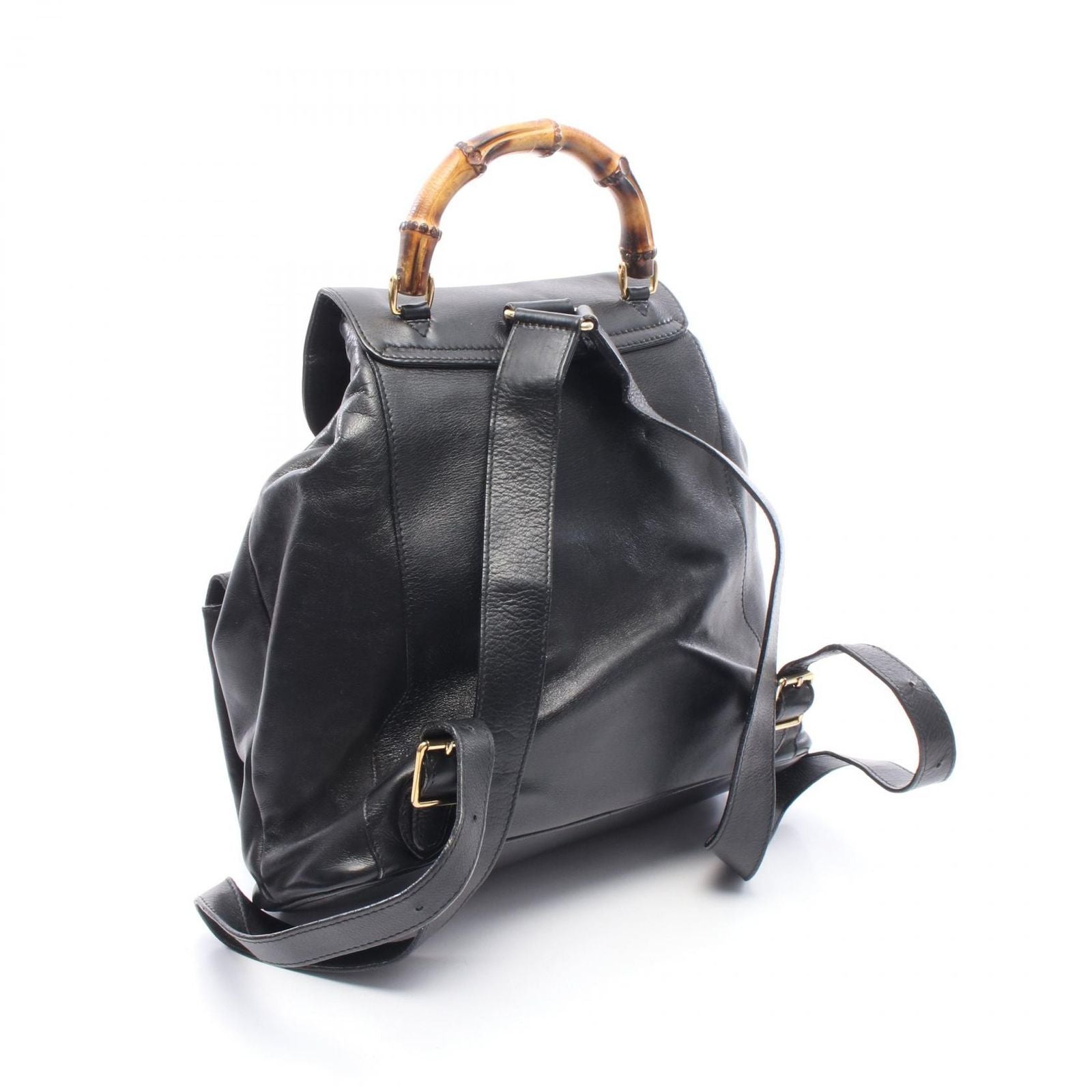 Gucci Backpack Bamboo 003 Black Leather — view 2