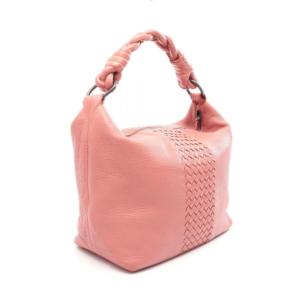 Bottega Veneta Shoulder Bag Intrecciato Pink Leather — view 2