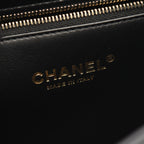 Chanel Shoulder Bag Quilted 2-Way Black Lambskin Chain — view 5