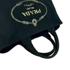 Prada Canapa Triangle Logo Canvas 2-Way Shoulder Bag Tote Black — view 4