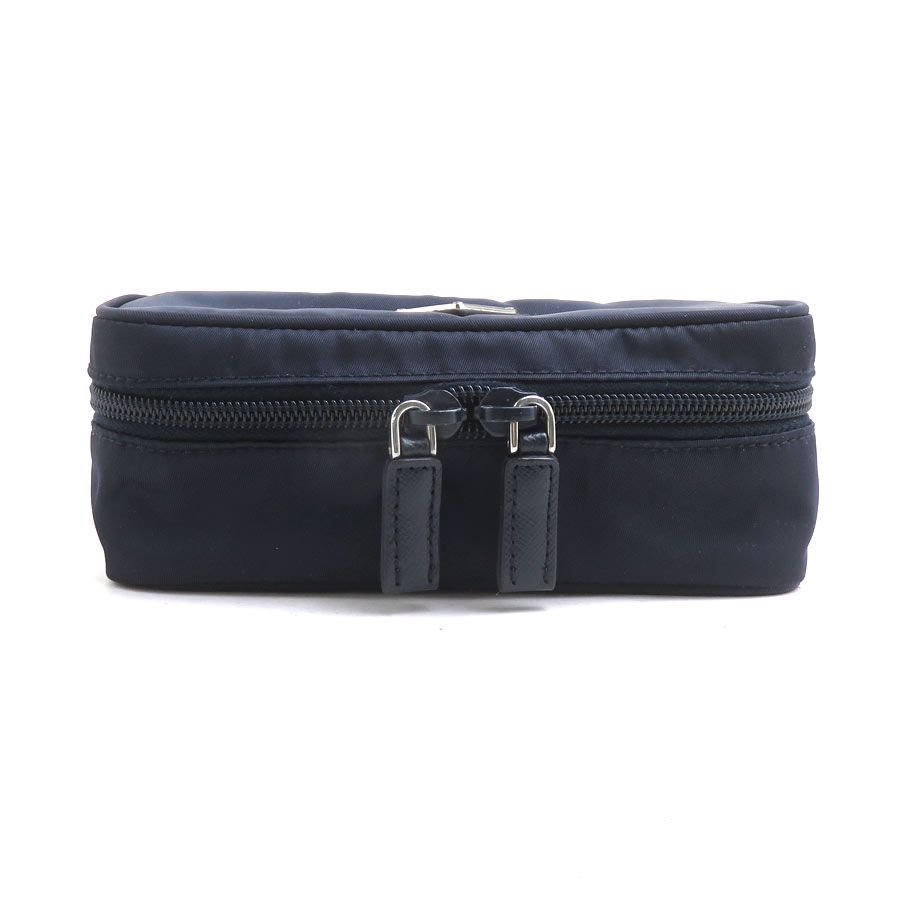 Prada Makeup Pouch Vanity Bag Navy — view 2