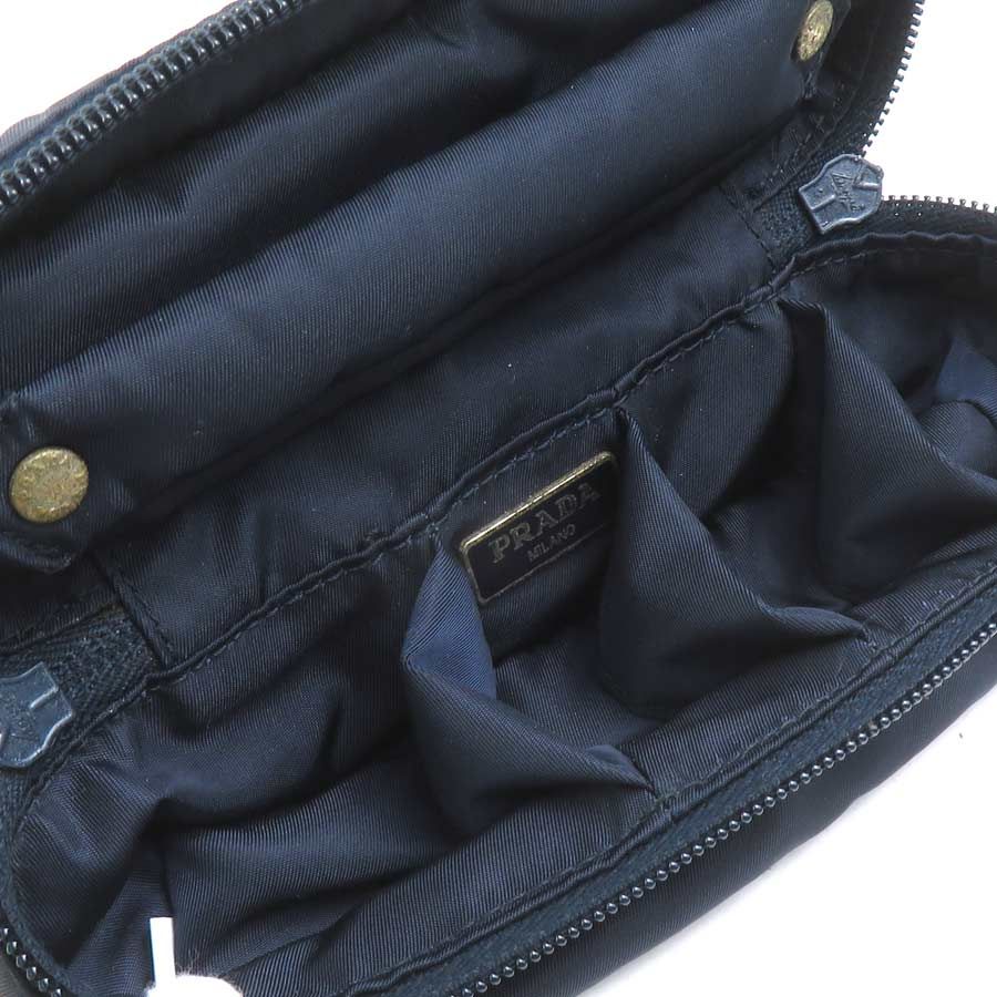 Prada Makeup Pouch Vanity Bag Navy — view 6