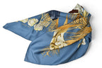 Hermes Carre 90 Scarf Queen's Turban Tropical Forest Silk 100% Blue Multi — view 7