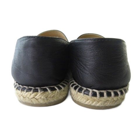 Chanel Espadrilles Slip on Shoes Lambskin Black — view 3
