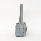 Bottega Veneta Maxi Intrecciato Cassette Shoulder Bag Denim Fabric Indigo Washed — view 2