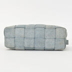 Bottega Veneta Maxi Intrecciato Cassette Shoulder Bag Denim Fabric Indigo Washed — view 8