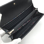 Chanel Quilted CC Logo Caviar Leather Wallet Black — view 8