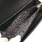 Chanel Quilted CC Logo Caviar Leather Wallet Black — view 9