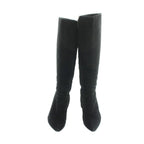 Louis Vuitton Long Boots Pointed Toe Logo Suede 35.5 Black — view 2