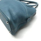 Hermes Bolide Hand Tote Blue Leather Purse — view 6