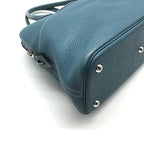Hermes Bolide Hand Tote Blue Leather Purse — view 5
