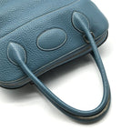 Hermes Bolide Hand Tote Blue Leather Purse — view 7