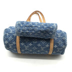 Louis Vuitton Monogram Papillon MM Denim Hand Reactive with Purse Pouch — view 4