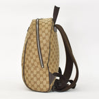 Gucci GG Canvas Backpack Brown Beig Leather Pattern — view 2