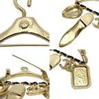 Chanel CC Logo Hanger Motif Gold Black Brooch — view 7
