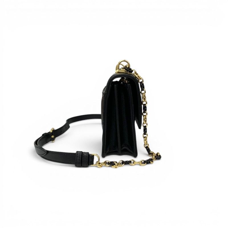 Dior Shoulder Bag Black Gold Miss Caro Macro Cannage Chain — view 2