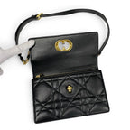 Dior Shoulder Bag Black Gold Miss Caro Macro Cannage Chain — view 6