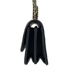Chanel Clutch Quilted Black 2-Way Bijou Handle Chain Gold — view 4