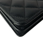 Chanel Clutch Quilted Black 2-Way Bijou Handle Chain Gold — view 9