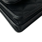 Chanel Clutch Quilted Black 2-Way Bijou Handle Chain Gold — view 7