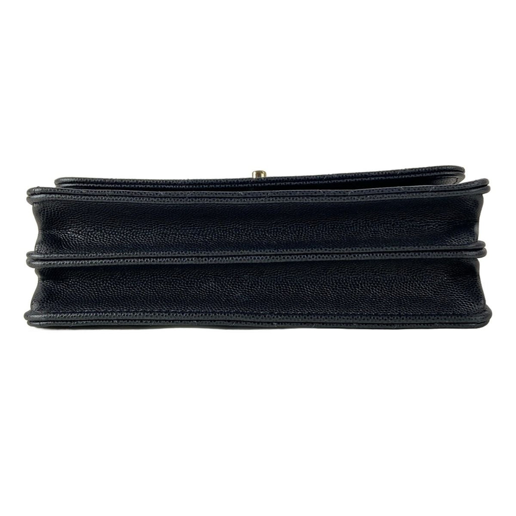 Chanel Clutch Quilted Black 2-Way Bijou Handle Chain Gold — view 5