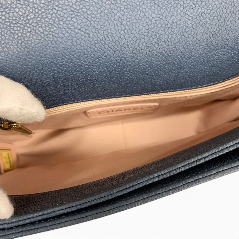 Chanel Shoulder Bag Blue Gold Multicolor Half CC Logo Quilted Chain — view 7