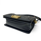 Chanel Shoulder Bag Black Gold 20 Quilted CC Logo Chain — view 4