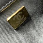 Chanel Shoulder Bag Black Gold 20 Quilted CC Logo Chain — view 8