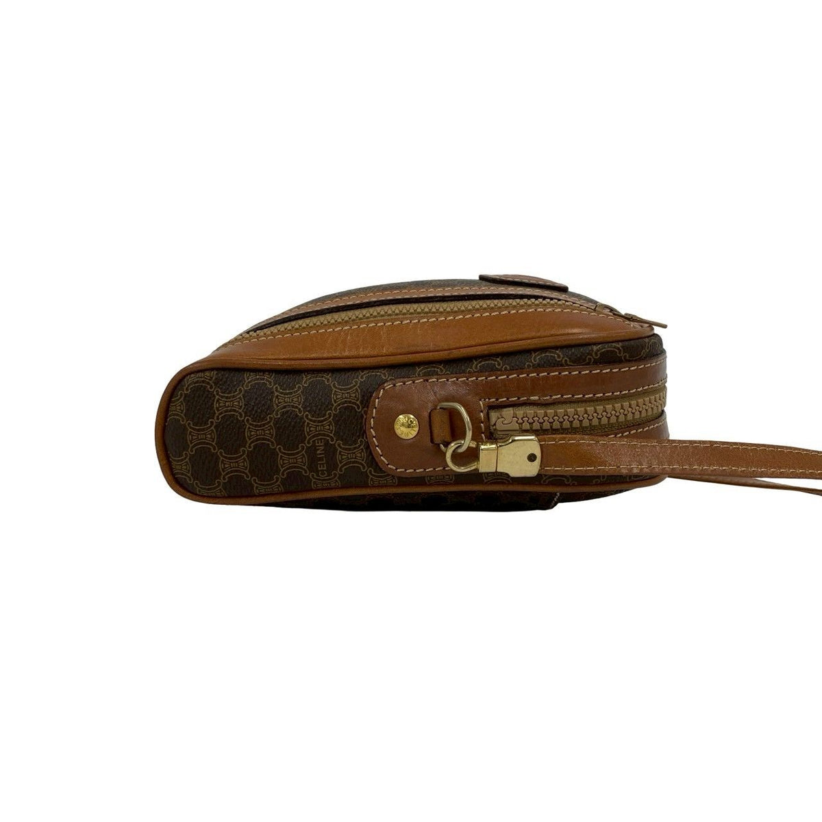 Celine Vintage Magadam Blason Triomphe Pattern Logo Leather Shoulder — view 6