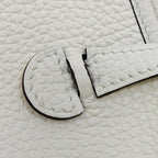 Hermes Evelyne TPM Shoulder Bag Taurillon Clemence Nata Ivory Gold — view 8