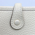 Hermes Evelyne TPM Shoulder Bag Taurillon Clemence Nata Ivory Gold — view 7