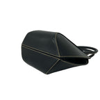 Loewe Vintage Logo Embossed Leather Mini Tote Boston Bag Navy — view 8