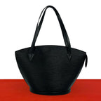 Louis Vuitton Vintage Saint Jacques Epi Leather Tote Shoulder Bag Noir