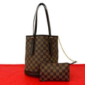 Louis Vuitton Vintage Marais Damier Leather Handbag Mini Tote Brown