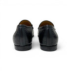 Gucci Loafers Leather Shoes Black Gold Horsebit Logo — view 5