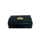 Chanel Card with Caviar Leather Trifold Wallet Black — view 3
