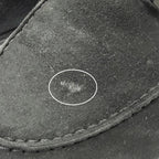 Hermes Moccasins Paris Suede Leather Logo Loafers Flat Shoes Black — view 9