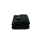 Chanel Box Number 28 Quilted CC Logo Lambskin Leather Trifold Wallet Black — view 5
