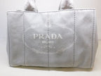 Prada Canapa Nube Handbag Gray Canvas