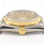 Rolex Watch Datejust Date 10 Point Diamond Index Champagne Gold Dial 18k Yellow — view 2