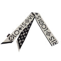 Louis Vuitton Bandeau BB Monogram Infinity Scarf Silk Black Blanc White Monotone