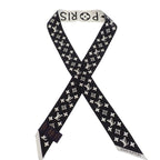 Louis Vuitton Bandeau BB Monogram Infinity Scarf Silk Black Blanc White Monotone