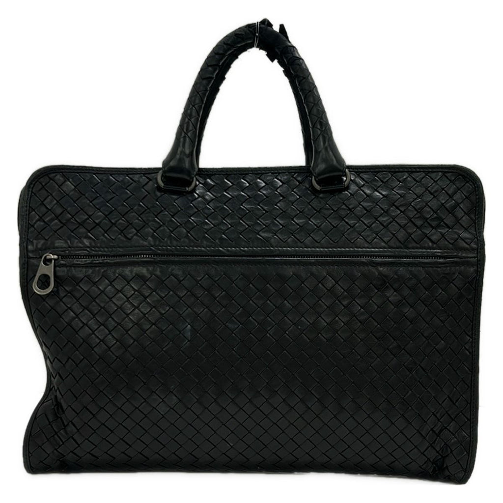 Bottega Veneta Business Bag Intrecciato Black No Lock Leather