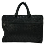 Bottega Veneta Business Bag Intrecciato Black No Lock Leather