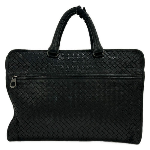 Bottega Veneta Business Bag Intrecciato Black No Lock Leather