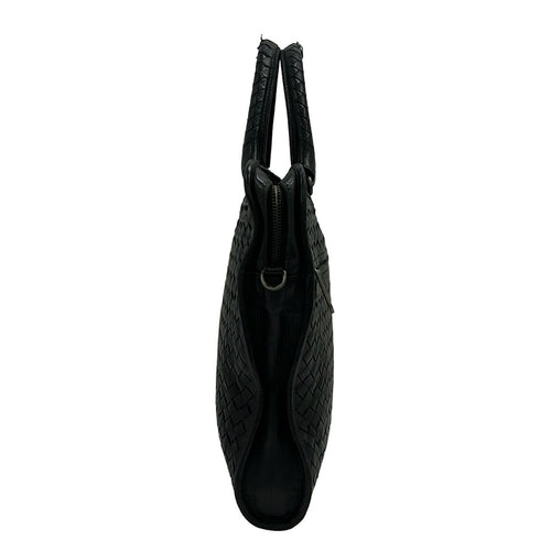 Bottega Veneta Business Bag Intrecciato Black No Lock Leather — view 2