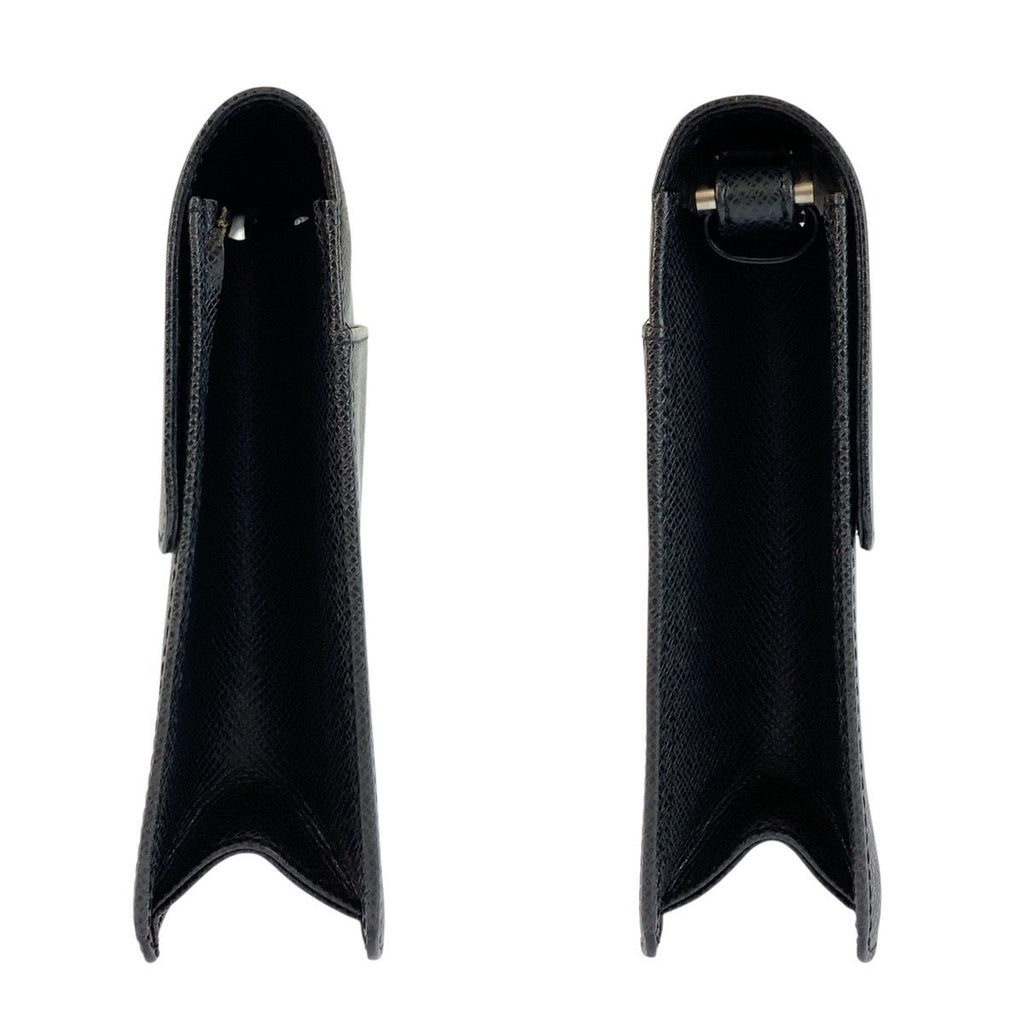 Louis Vuitton Taiga Selenga Black Silver Leather Clutch — view 6